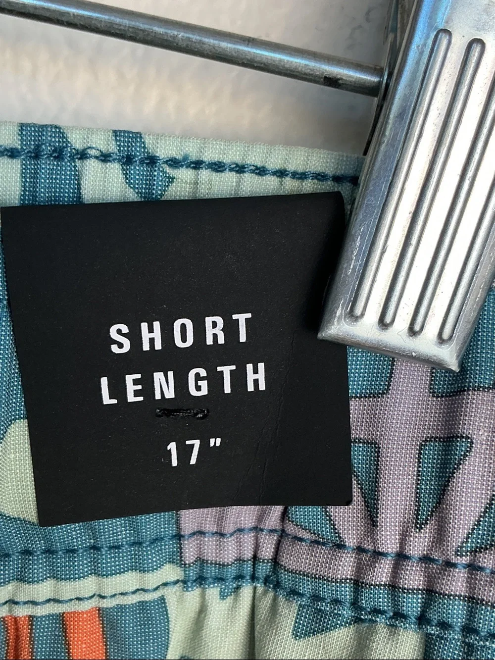 RVCA Teal and Orange Graphic Volley Swim Shorts